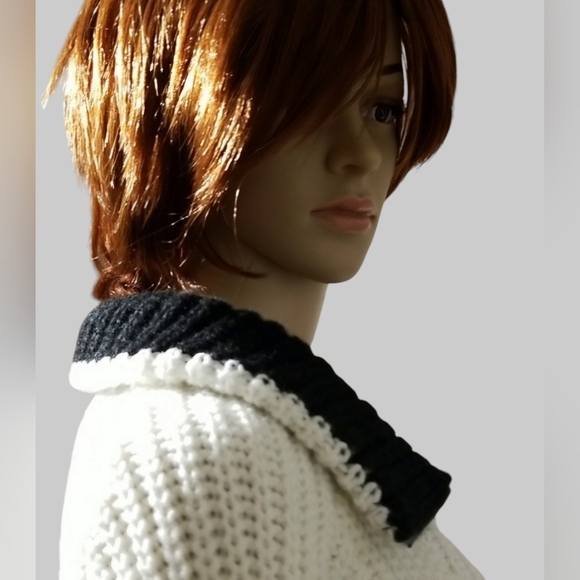 Anthropologie John + Jenn Chunky-knit Sweater Cardigan / Sz XS / Off-white - Picture 8 of 17